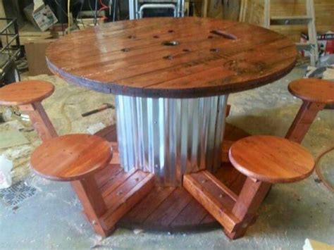 There are tons of incredibly chic-looking circular coffee tables out there, but very few for under $100, and DIYer Michelle McRae managed to create TWO coffee tables for that much. She started with an old wire spool and an old QuickCrete container, but you’d never know that, looking at the “afters.” Michelle had been wanting to make nesting …